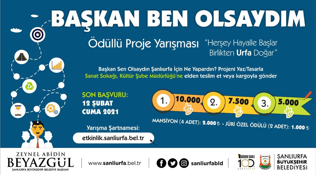 Başkan Ben Olsaydım adlı proje yarışması 12 Şubat 2021 tarihine kadar uzatıldı