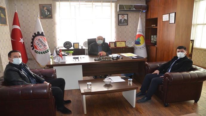 Başhekim Koçer `den Birecik Ticaret ve Sanayi Odası Başkanı Sadettin Bilgin `e Ziyaret