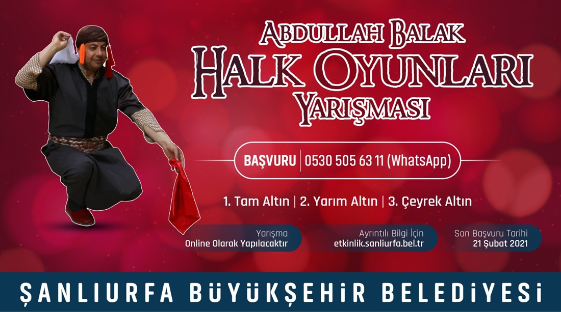 Büyükşehir Belediyesi, Abdullah Balak Halk Oyunları Solo Yarışması düzenliyor