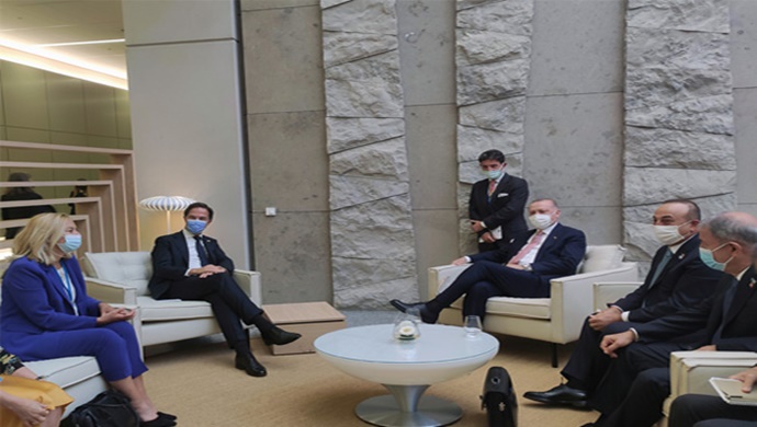 Cumhurbaşkanı Erdoğan, Hollanda Başbakanı Rutte ile görüştü