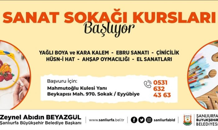 SANAT SOKAĞINDA GELENEKSEL EL SANATLARI KURSLARI BAŞLIYOR