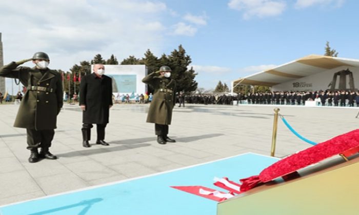 Cumhurbaşkanı Erdoğan, Çanakkale Şehitler Abidesi’ndeki törene katıldı