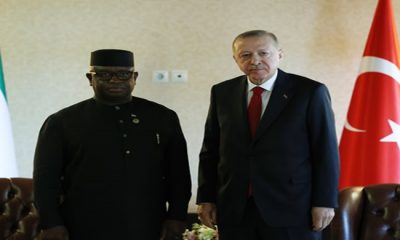 Cumhurbaşkanı Erdoğan, Sierra Leone Cumhurbaşkanı Bio ile bir araya geldi
