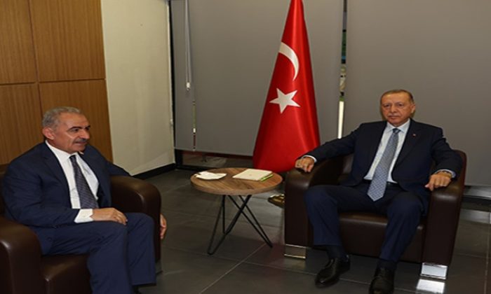 Cumhurbaşkanı Erdoğan, Filistin Başbakanı Iştiyye ile bir araya geldi
