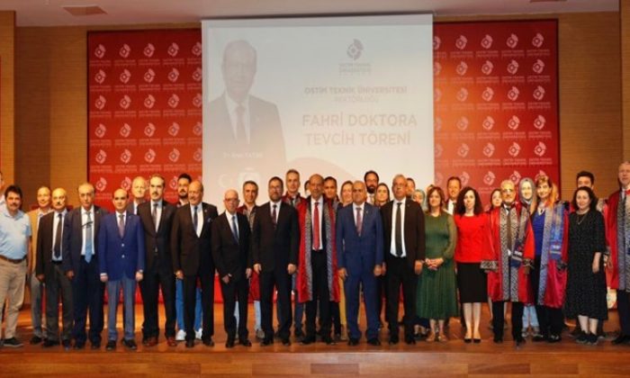 Cumhurbaşkanı Ersin Tatar’a, Ankara OSTİM Teknik Üniversitesi rektörlüğü tarafından “fahri doktor” unvanı tevdi edildi