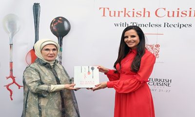 Emine Erdoğan, “Asırlık Tariflerle Türk Mutfağı” kitabının Sırpça tercümesi tanıtım etkinliğine katıldı