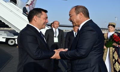 Президент Садыр Жапаров прибыл с рабочим визитом в г. Самарканд