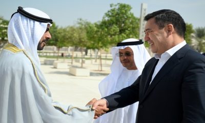 Президент Садыр Жапаров возложил венок в комплексе «Wahat Al Karama» г. Абу-Даби, посвященный героям ОАЭ