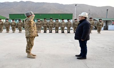Президент Садыр Жапаров посетил пограничную заставу «Достук» в Баткенском районе