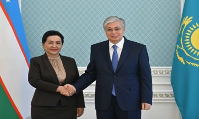 Kazakistan Cumhurbaşkanı Özbekistan Cumhuriyeti Âli Meclisi Senato Başkanı Tanzila Narbayeva’yı kabul etti
