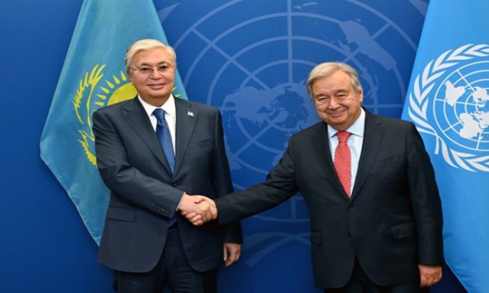 Kazakistan Cumhurbaşkanı BM Genel Sekreteri Antonio Guterres ile görüştü