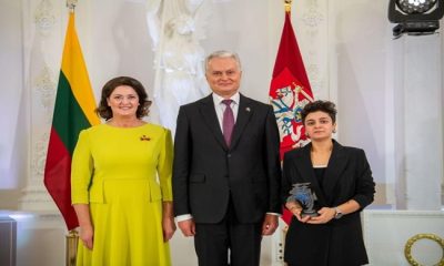Litva Prezidenti diaspor təşkilatının rəhbərinə “Litvanın Gücü” mükafatını təqdim edib