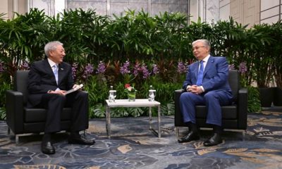 Глава государства встретился со старшим министром – координирующим министром по национальной безопасности Сингапура Тео Чи Хином